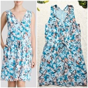 Rebecca Taylor Aloha Poolside Print Sleeveless Silk Multicolor Mini Dress 2